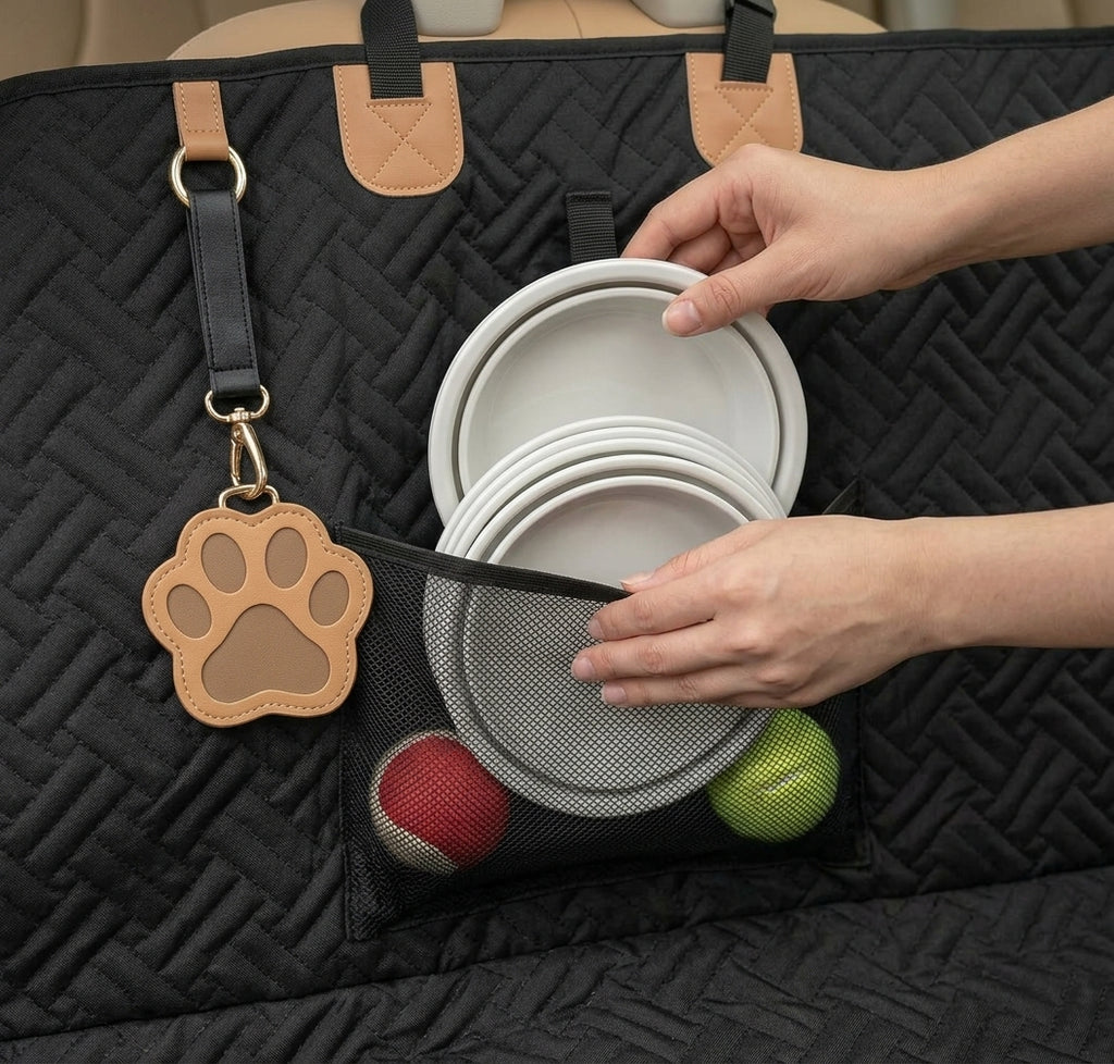 Back Seat Extender for Dogs, Hard Bottom Dog Car Seat Cover with Mesh Window – Seatbridge
